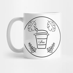 Transparent coffee and leaf Mug